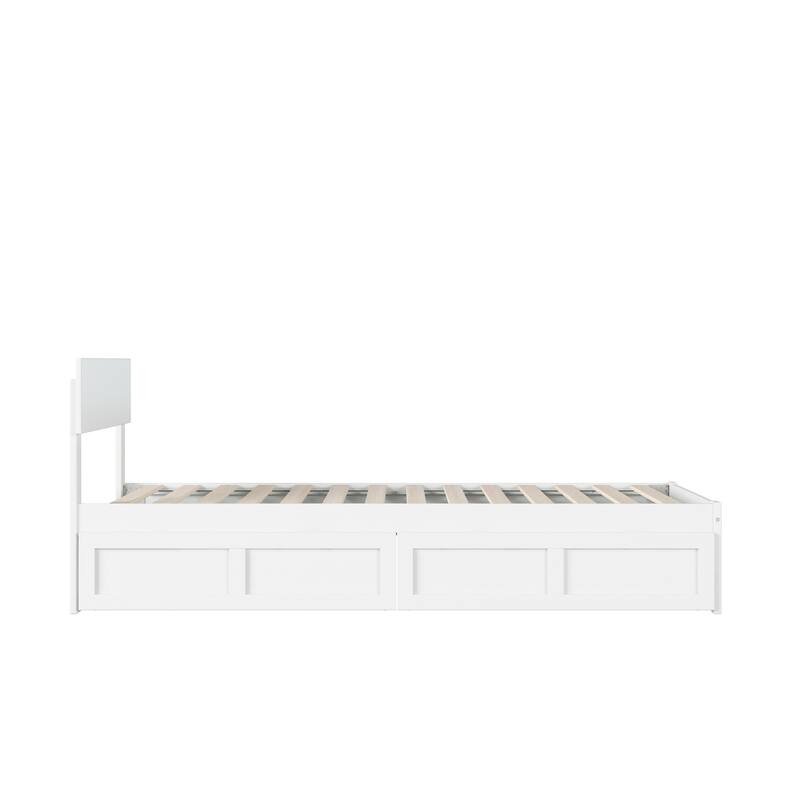 Boston Modern Contemporary Bed with 2 Extra Long Drawers
