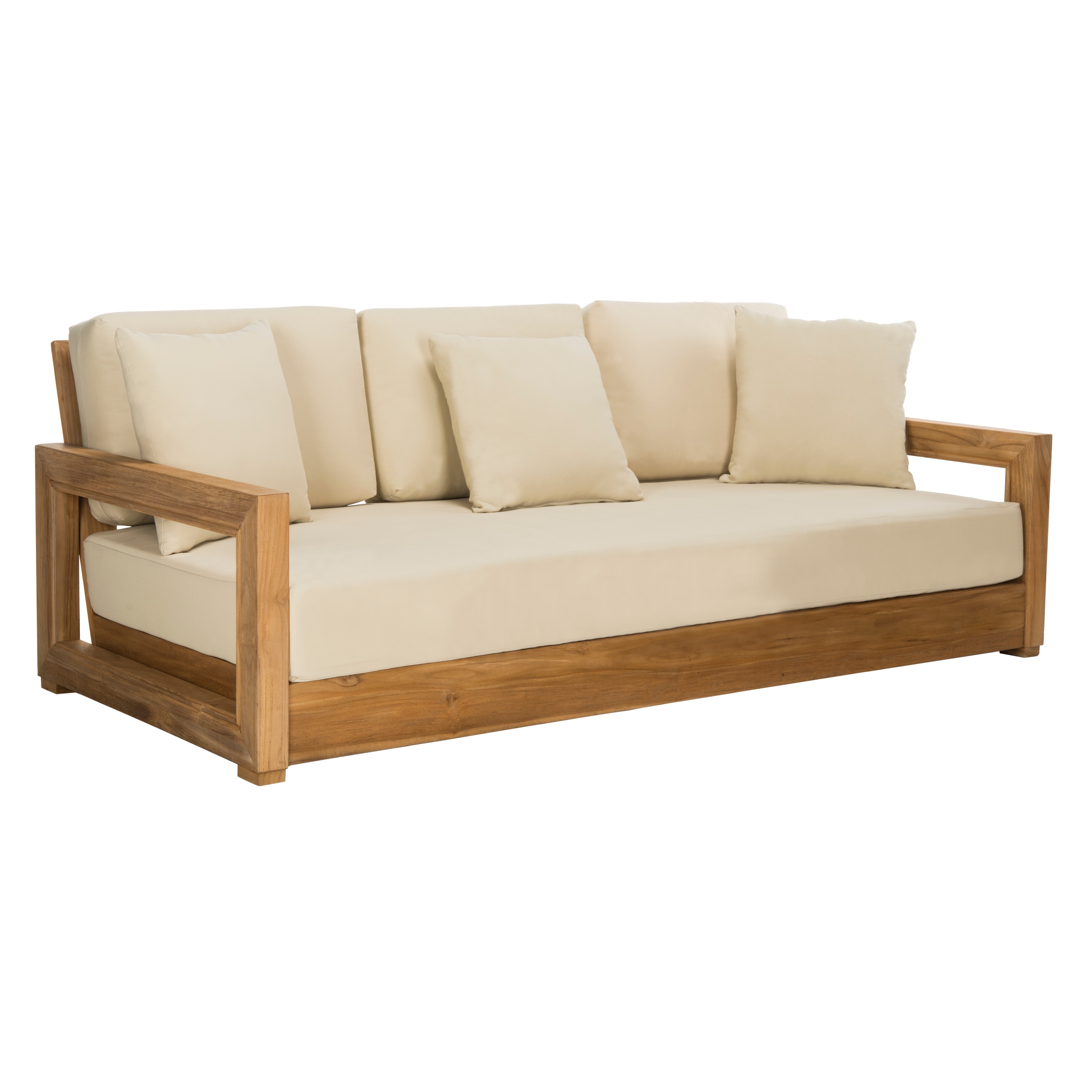 SAFAVIEH Couture Montford 3-seat Outdoor Sofa - 77 IN W x 36 IN D x 27 IN H