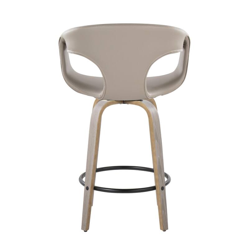 Carson Carrington Saurya 26" Fixed-Height Counter Stool with Bent Wood Legs & Round Footrest (Set of 2)