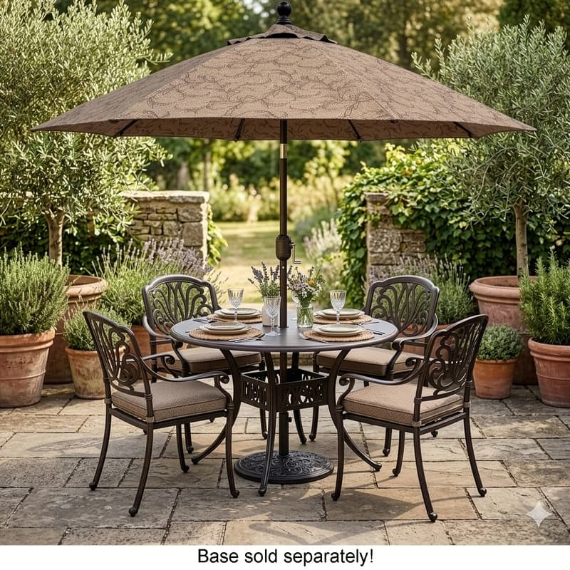 Tropishade 7.5' Market Umbrella with Sunbrella 7253 Bessemer