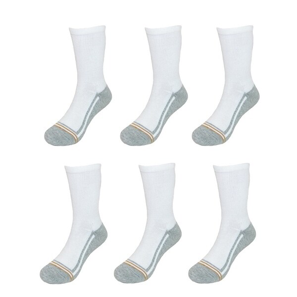 6 Pack Hanes Boys/' EZ Sort ComfortBlend Ankle Athletic Sport Low-Cut Socks