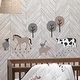 preview thumbnail 10 of 8, Lambs & Ivy Baby Farm Animals 5-Piece White/Taupe Baby Crib Bedding Set