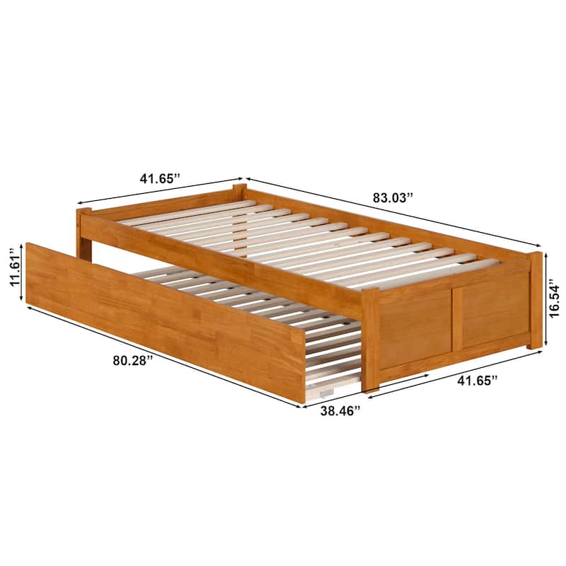 Concord Bed with Footboard and Twin Extra Long Trundle