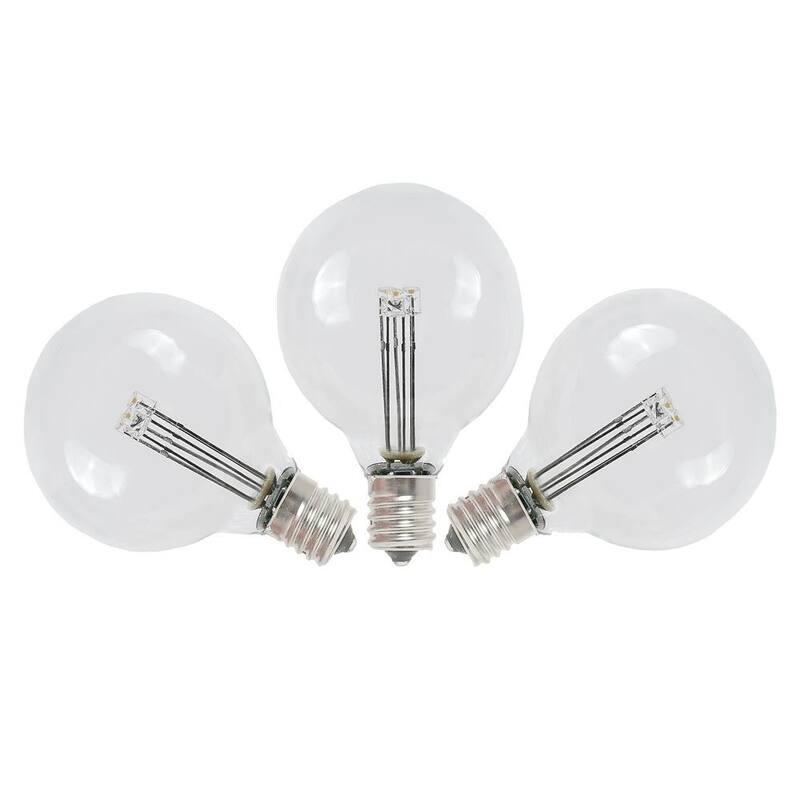 25 Pack G40 LED Outdoor String Light Patio Globe Replacement Bulbs, Warm White