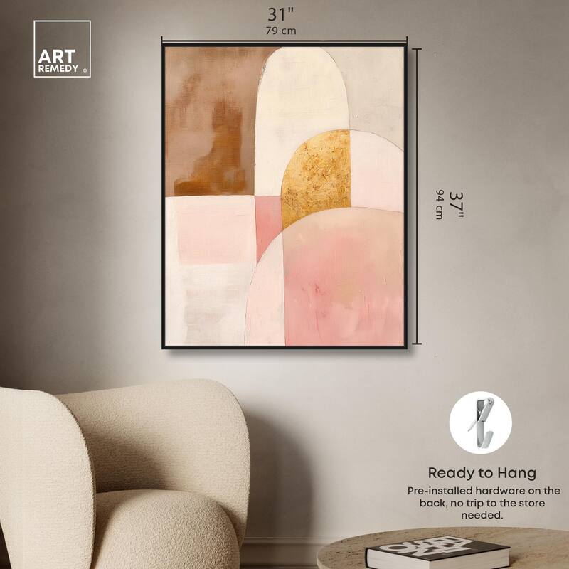 Rose Quartz and Sand I Canvas by Art Remedy
