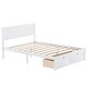 preview thumbnail 4 of 7, Full Size Platform Bed with Under-bed Drawers for Extra Storage, Solid Pine Wood and MDF, White