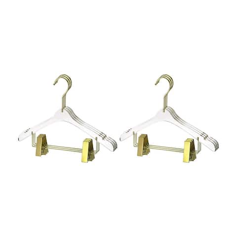 YBM Home Quality Acrylic Clear Hangers with Clips, Kids
