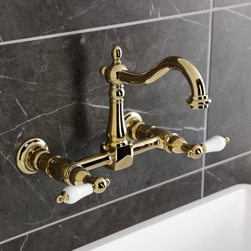 Heritage Two-Handle Wall Mount Bridge Kitchen Faucet