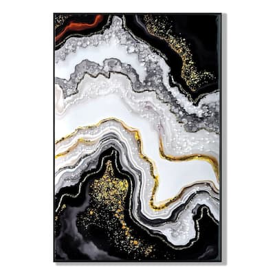 Luxury Crystal Pearl Oil Painting Wall Art Contemporary Hallway Decor Premium Canvas Mural