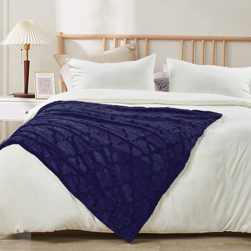 Ashley Brushed Fauxfur Throw with Sherpa and Borrego Backing