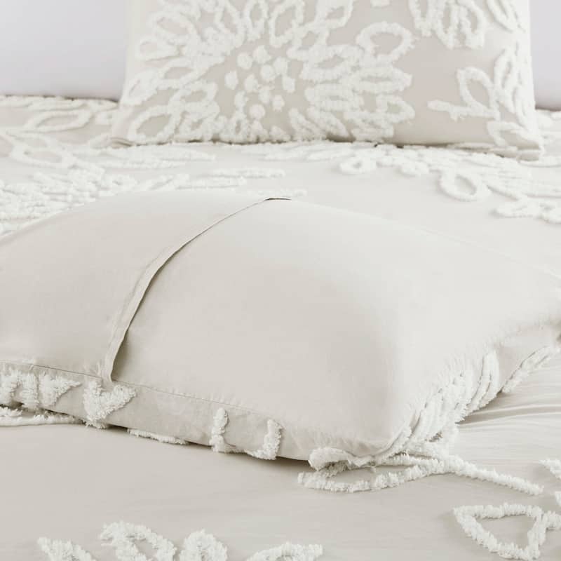 Madison Park Pansy Tufted Cotton Chenille Floral Comforter Set