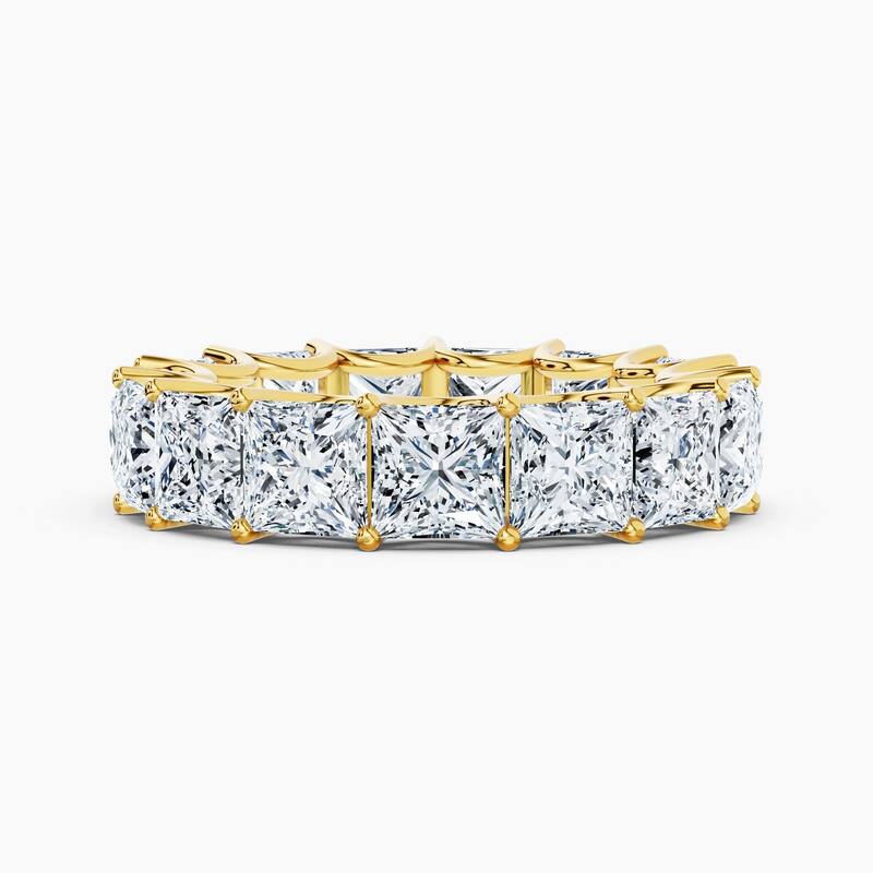 Auriya 14k Gold Princess Lab Grown Diamond Eternity Band 2.60 - 11.25 ct. tw. (F-G, VS) - 11.25 ct. wt. - 7 - Yellow