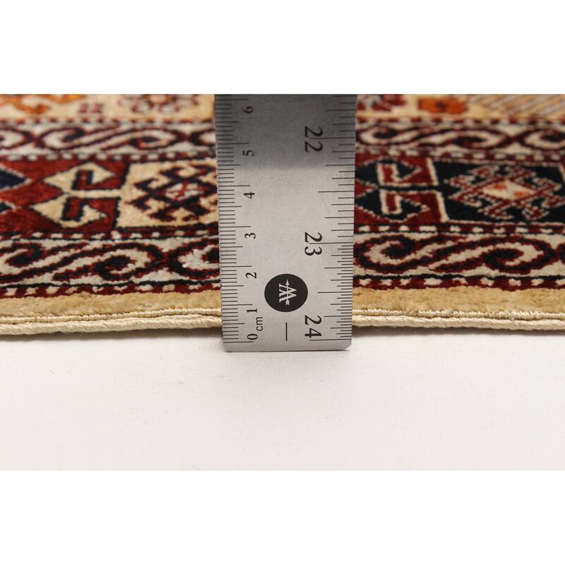 ECARPETGALLERY Hand-knotted Hereke Light Khaki Silk Rug - 2'4 x 2'11