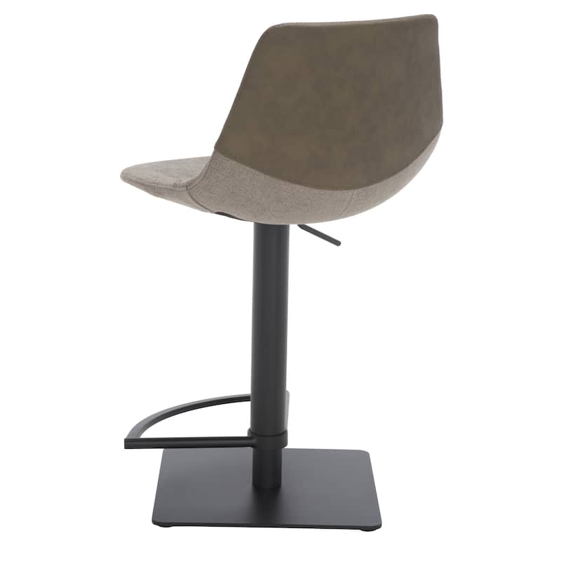 SAFAVIEH Peroline Gas Lift Adjustable Bar Stool - 19 In. W x 18 In. D x 32-42 In. H - 19Wx18Dx42H