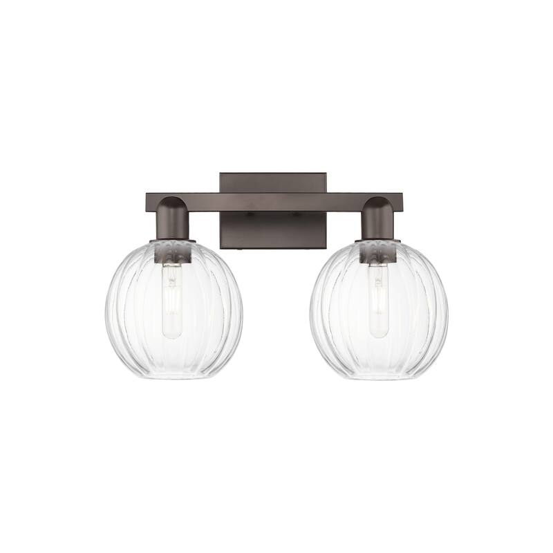 Innovations Lighting Downtown Urban - Preston - 2 Light 16" Globe Shade Bath Vanity Light
