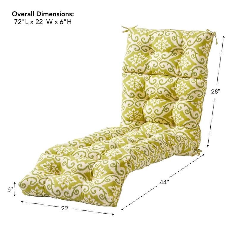 Outdoor Chaise Lounge Cushion by Greendale Home Fashions