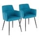 preview thumbnail 5 of 41, Carson Carrington Duved Contemporary Dining and Accent Chair (Set of 2) - N/A Teal