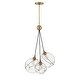 preview thumbnail 1 of 1, Hinkley Skye Collection Three Light Pendant, Heritage Brass w/ Clear Glass