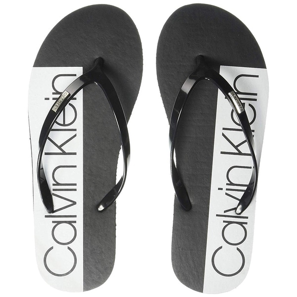 calvin klein flip flops womens