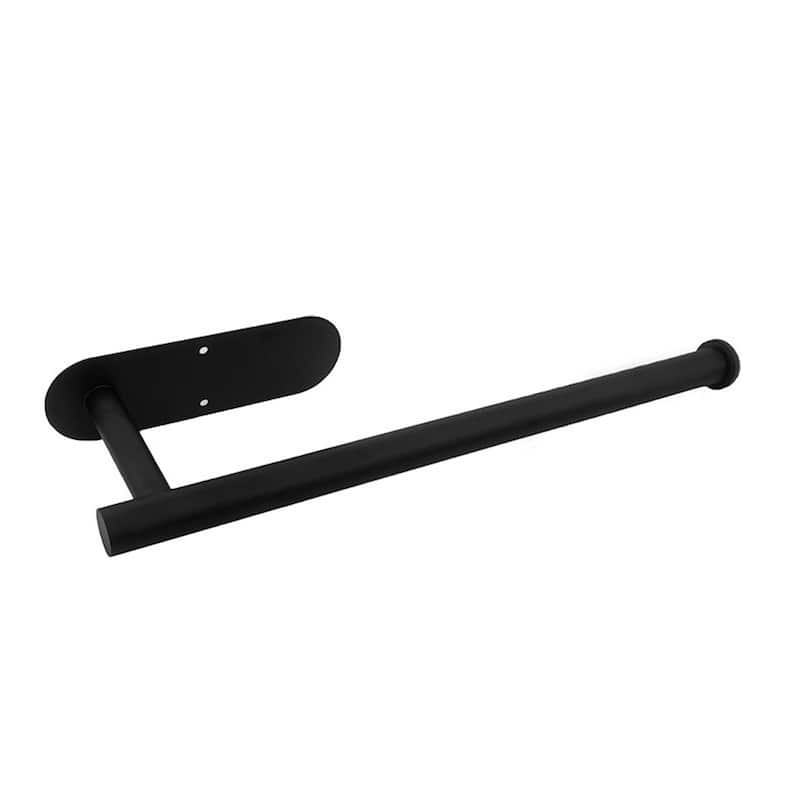 Wall Mount Kitchen Paper Towel Holder Stainless Steel - Matte Black