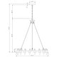preview thumbnail 6 of 13, Vater 18-Light Single Tier 32-inch Chandelier with Metal Support Rods