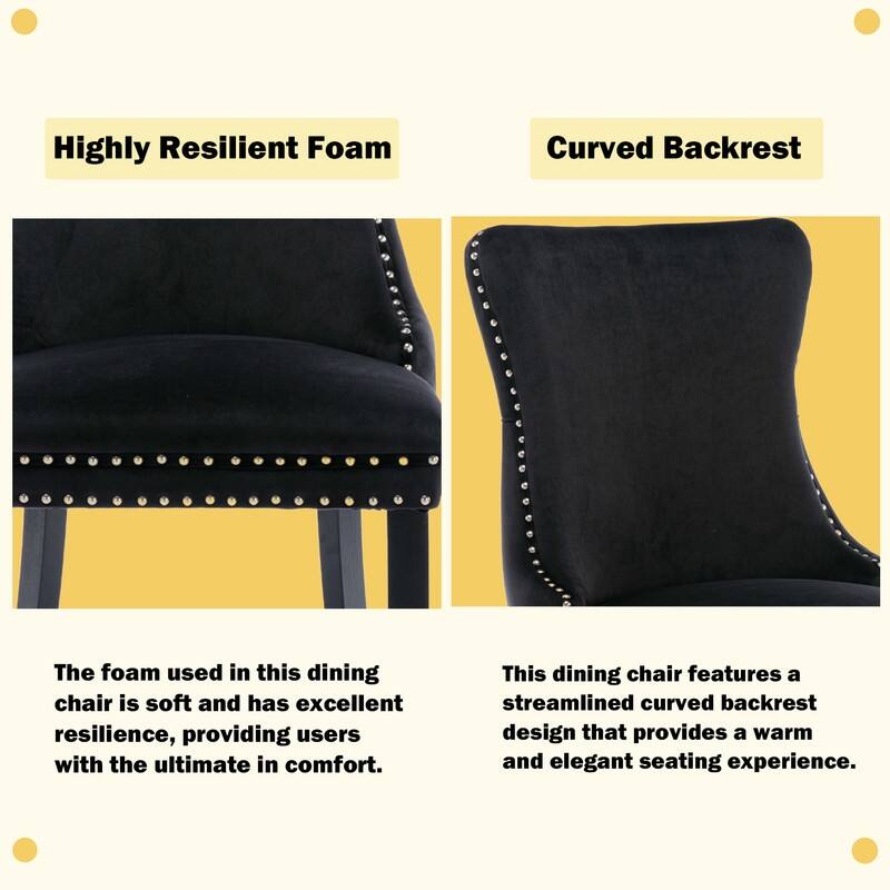 Upholstered Wing Back Dining Chair (Set of 6)