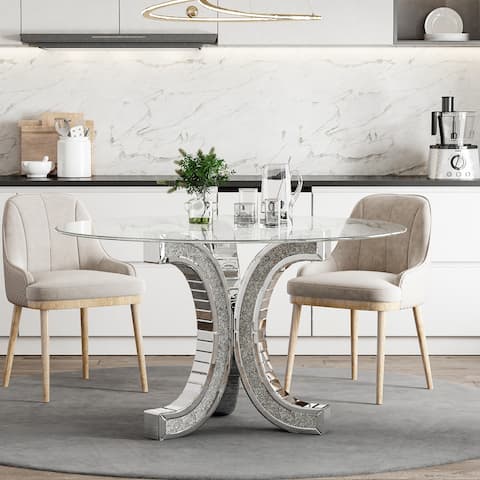 Mirrored Glass Dining Table