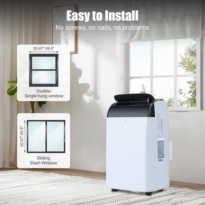 14,000 BTU Portable Air Conditioner for Room, Cools 750 Sq.Ft