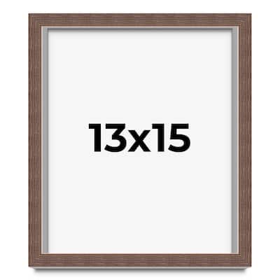 13x15 Shadow Box Frame Brown | 1.125 inches Deep Real Wood Rustic