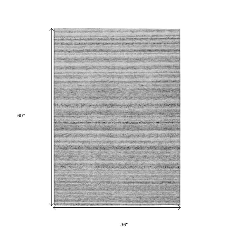 HomeRoots Striped Transitional Rectangle Outdoor Rug