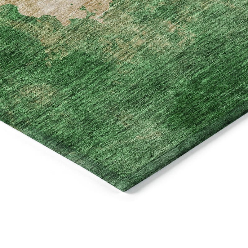 HomeRoots Abstract Transitional Rectangle Outdoor Rug