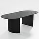 preview thumbnail 22 of 40, 67" Nordic Style Oval Dining Table - for 6 People