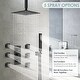 preview thumbnail 30 of 38, Thermostatic Shower System 12" Rainfall Shower Head 3 Way Thermostatic Faucet w/6 Jets