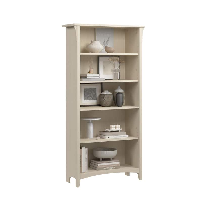 Bush Furniture Salinas Tall 5 Shelf Bookcase with Adjustable Shelves