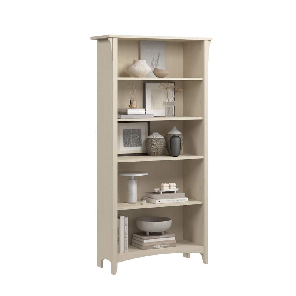 Bush Furniture Salinas Tall 5 Shelf Bookcase with Adjustable Shelves