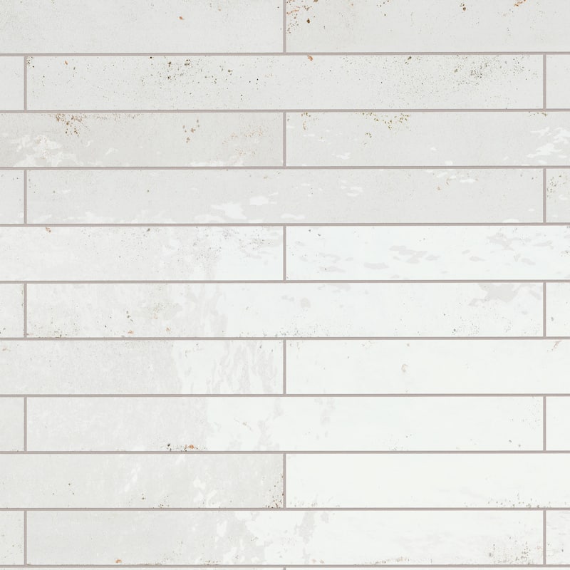 Merola Tile Scottsdale White 1-7/8" x 17-3/4" Porcelain Floor and Wall Tile