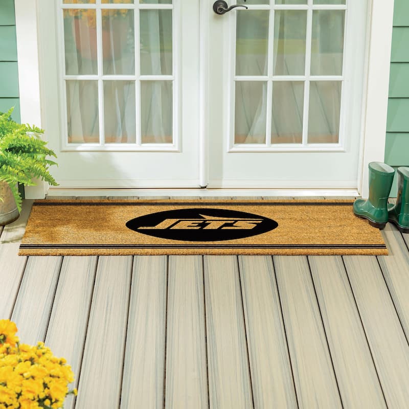 New York Jets Monochrome Indoor/Outdoor Coir Door Mat