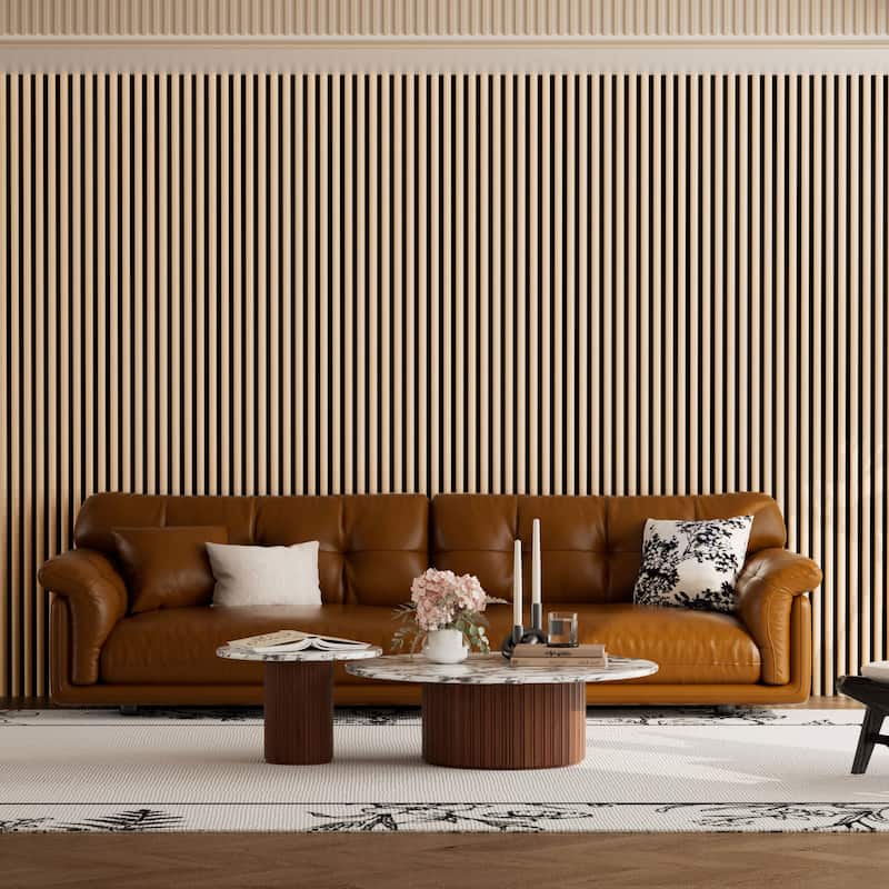 93.5" x 7.9" Slat Acoustic Wall Panels for Ceiling and Wall Decor, 4-Pack (21 sq ft)
