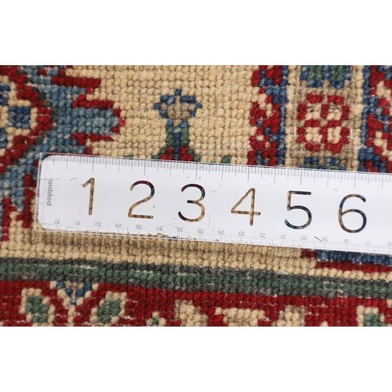 Light Blue Kazak Rug Handmade Oriental Wool Carpet - 5'0" x 7'4"