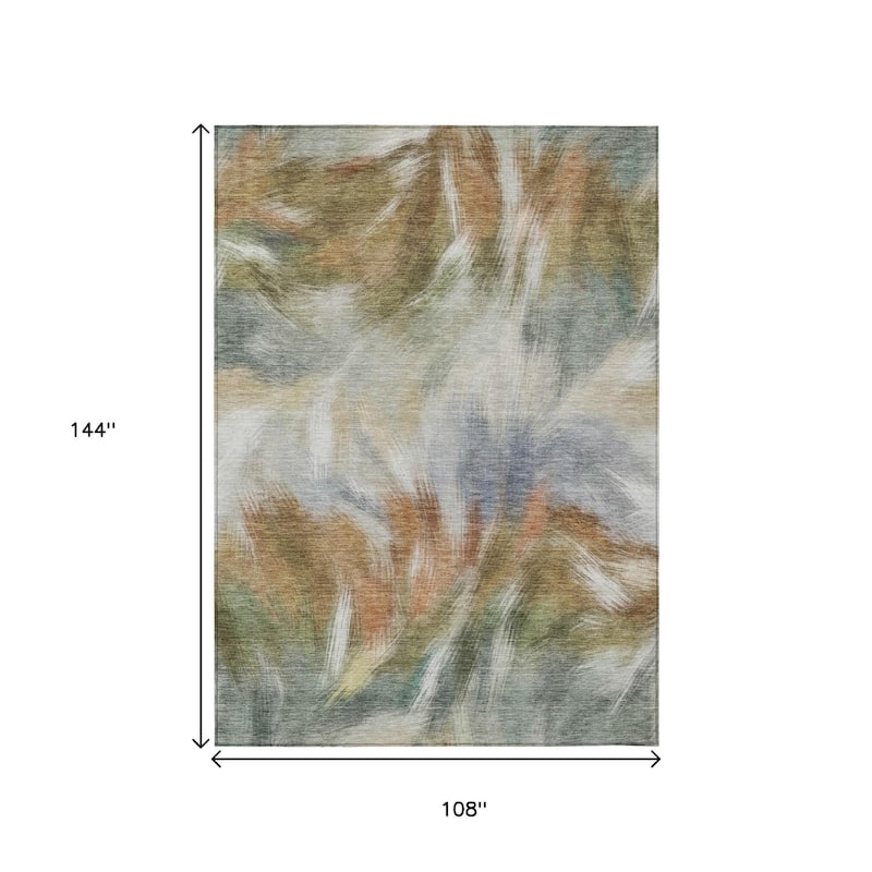 HomeRoots Abstract Transitional Rectangle Outdoor Rug