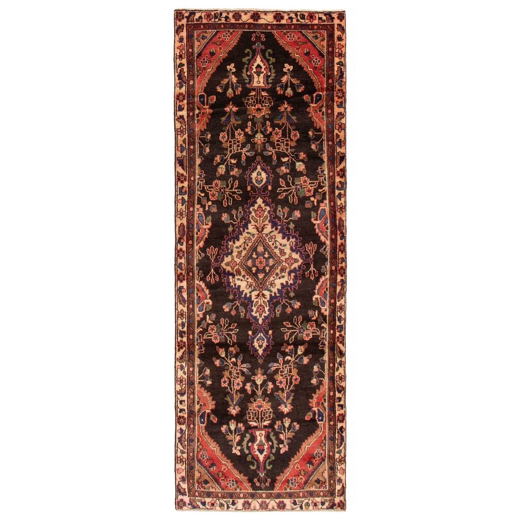 ECARPETGALLERY Hand-knotted Andelz Black Wool Rug - 3'7 x 10'6