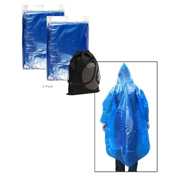JAVOedge Blue Over the Head Poncho, Light Weight