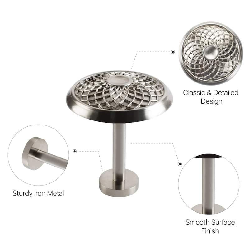 Deco Window 2 Pcs Curtain Holdback Wall Mounted Metal Drapery Disc Hook for Curtains, Sheer, and Blackout Panels. - 4.75"