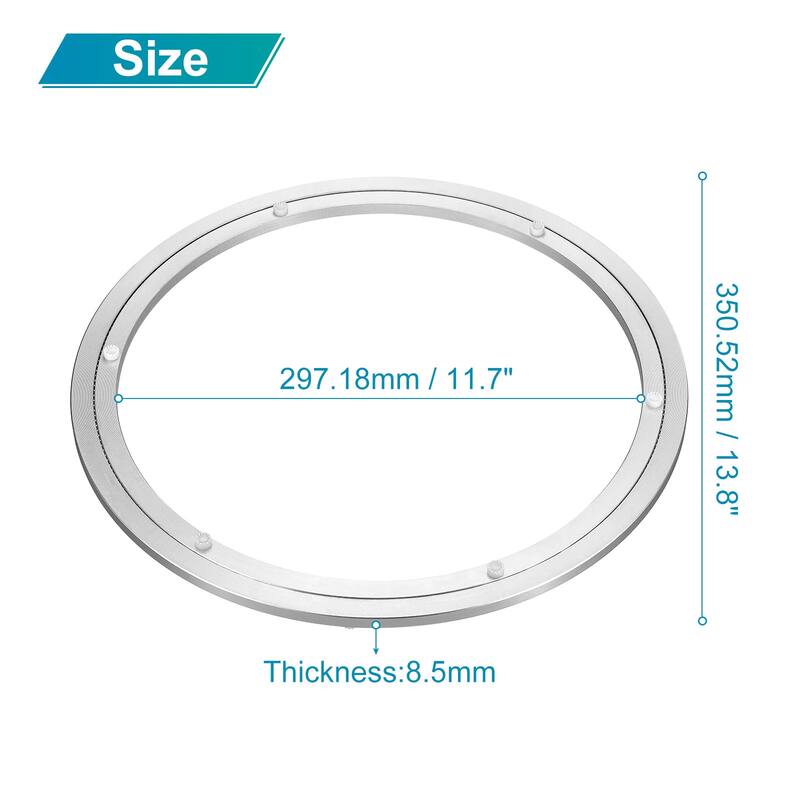 Aluminum Lazy Susan Rotating Turntable for Dining-Table Showcase - 14 Inch - 14 Inch