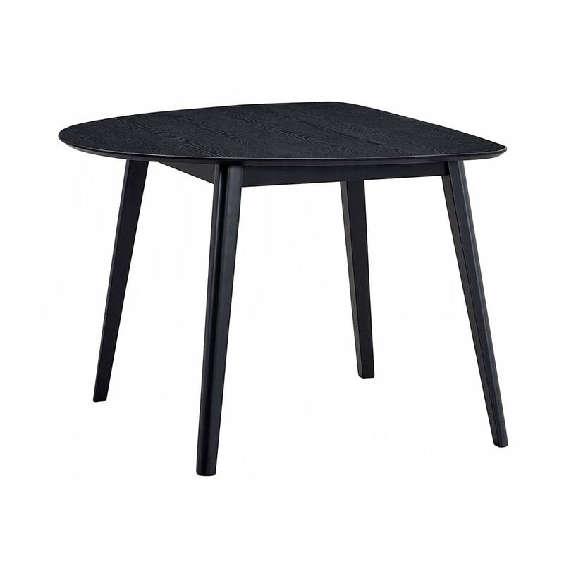 Wooden Dining Table with Splayed Legs in Black Finish - Black