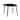 Wooden Dining Table with Splayed Legs in Black Finish