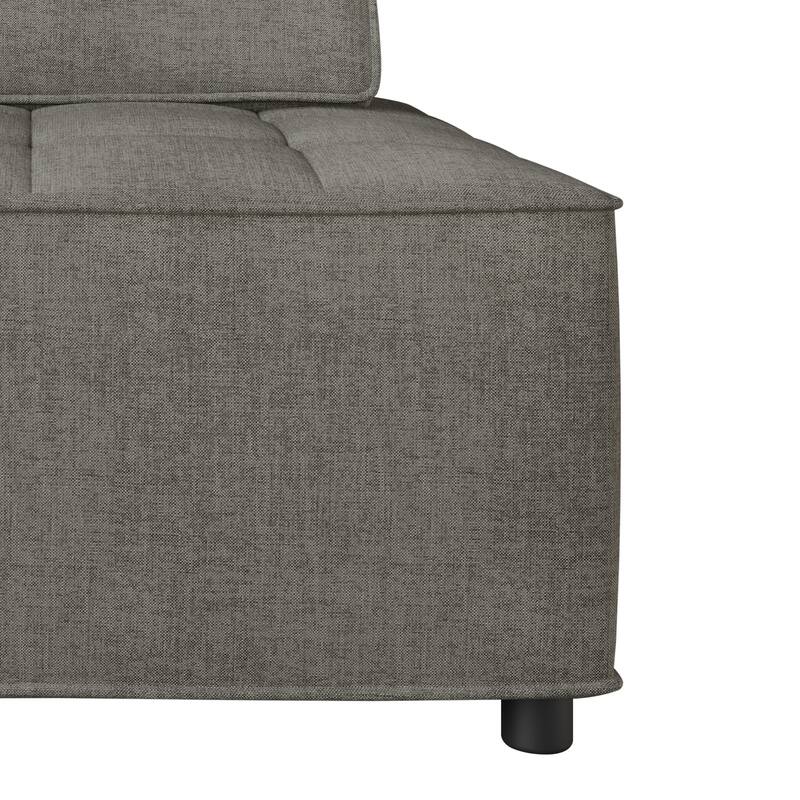 Clayfell Lancy Linen Tufted Square Accent Chair