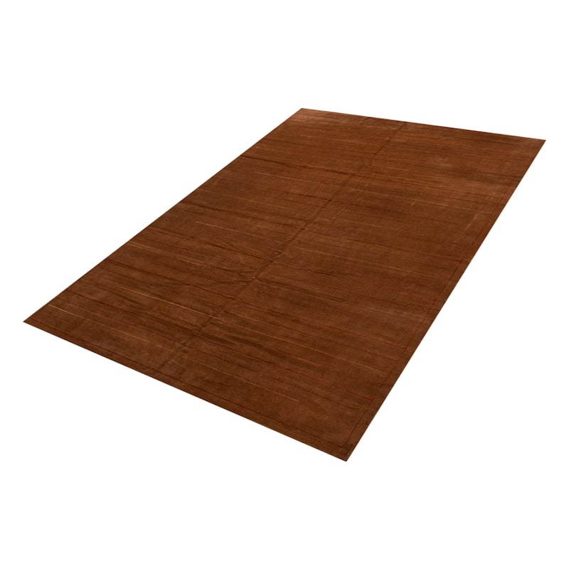 ECARPETGALLERY Hand-knotted Opulence Brown Viscose, Wool Rug - 10'0 x 14'5