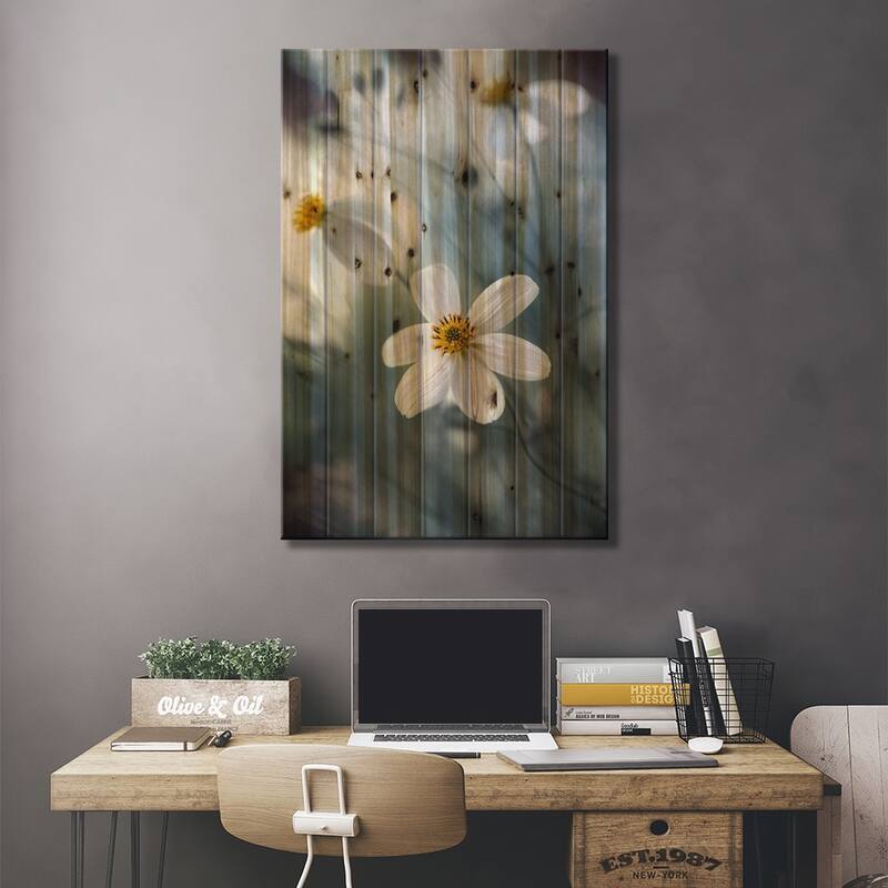 Cosmos I Print On Wood by Mandy Disher - Multi-Color