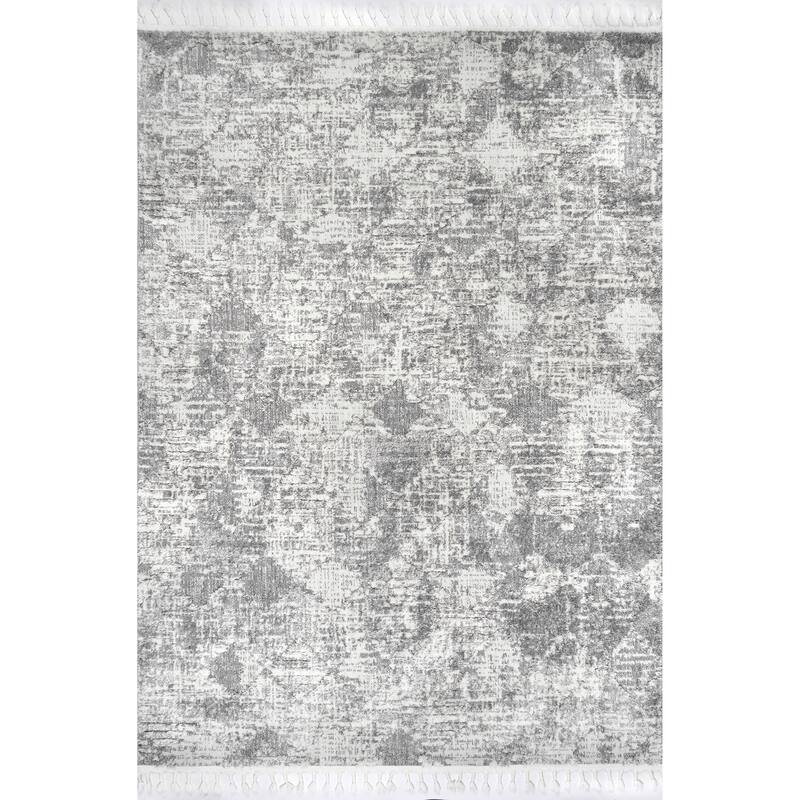 Nuloom Geometric Agata Textured Tassel Area Rug